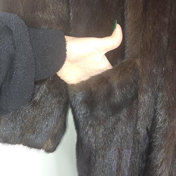 VTG Blackglama Mink Fur Coat Womens Large Brown Full Length Maple Furriers Mob - Picture 8 of 16